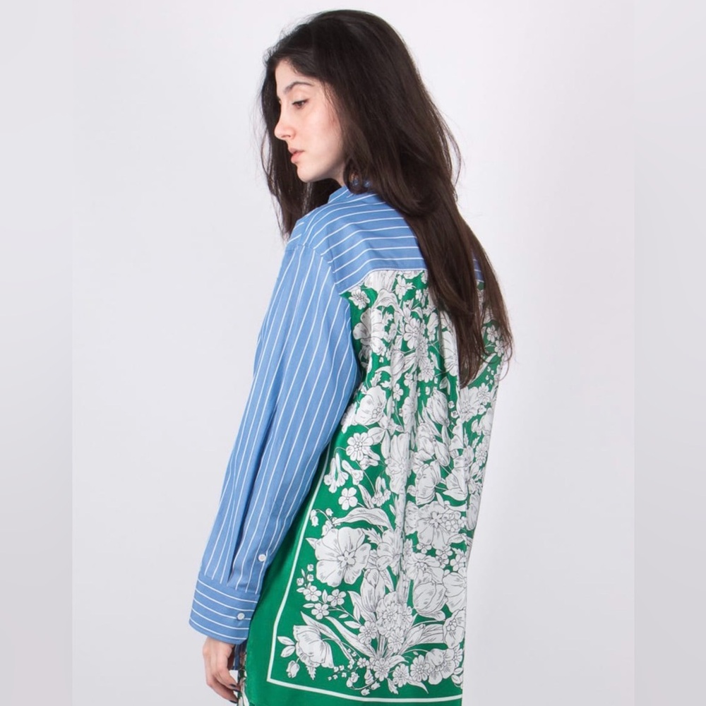 Weekend Max Mara Katanga striped cotton poplin shirt Sz.8 NWT